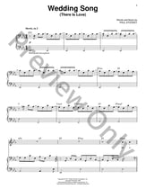 Wedding Song piano sheet music cover